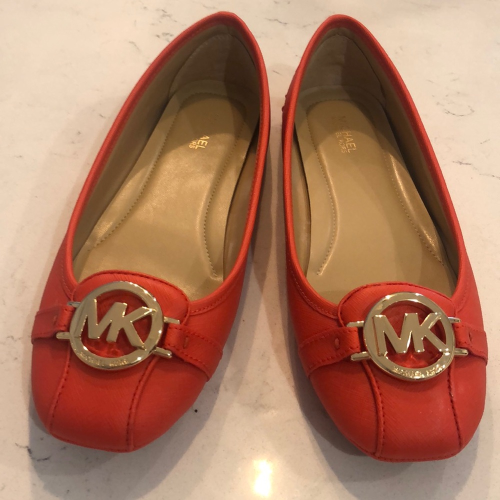 Michael Kors orange flats size 8.5